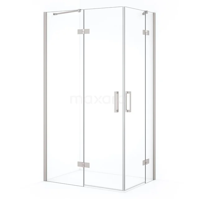 Diamond Douchecabine | 110x80 cm Rvs Helder glas Draaideur Rechthoek CDD6535410BR