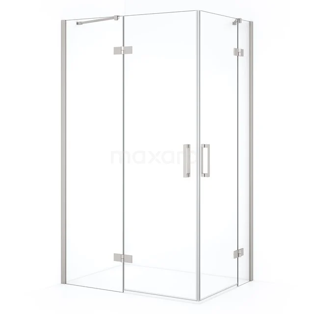 Diamond Douchecabine | 120x90 cm Rvs Helder glas Draaideur Rechthoek CDD6636410BR