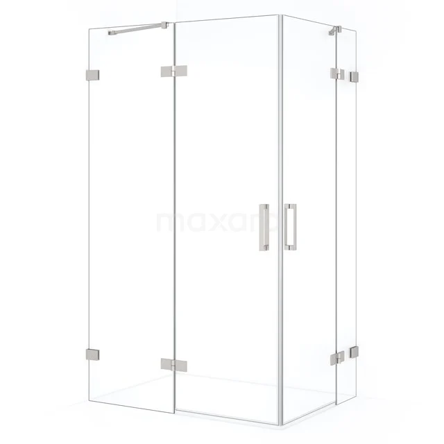 Diamond Douchecabine | 120x90 cm Rvs Helder glas Draaideur Rechthoek CDD6636420BR