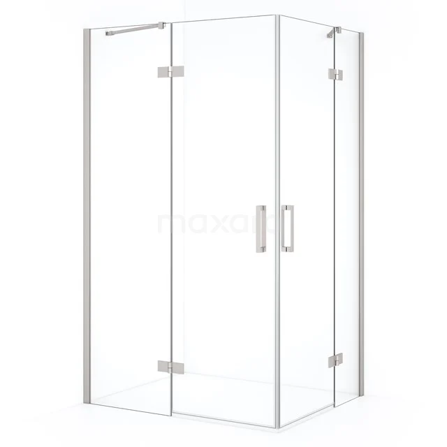 Diamond Douchecabine | 120x100 cm Rvs Helder glas Draaideur Rechthoek CDD6646410BR