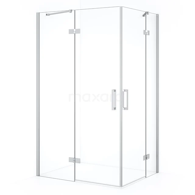 Diamond Douchecabine | 120x100 cm Chroom Helder glas Draaideur Rechthoek CDD6646410C