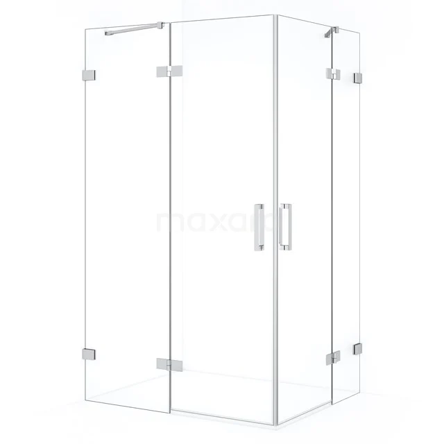 Diamond Douchecabine | 120x100 cm Chroom Helder glas Draaideur Rechthoek CDD6646420C