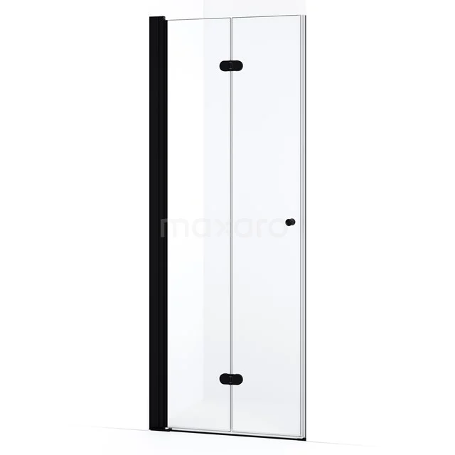 Diamond Shower door | 80 cm Matte black Folding door DDV081210MB