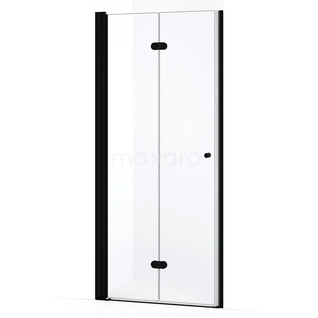 Diamond Shower door | 90 cm Matte black Folding door DDV092210MB