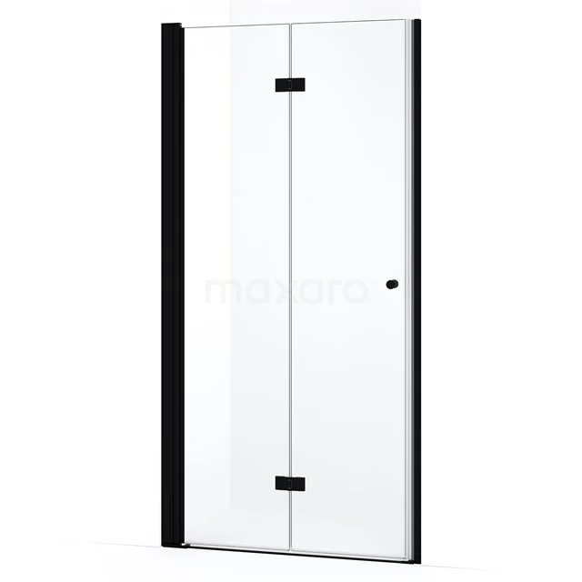 Diamond Shower door | 100 cm Matte black Folding door DDV102110MB