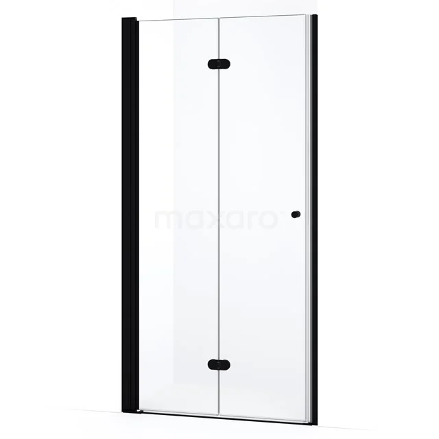 Diamond Shower door | 100 cm Matte black Folding door DDV102210MB