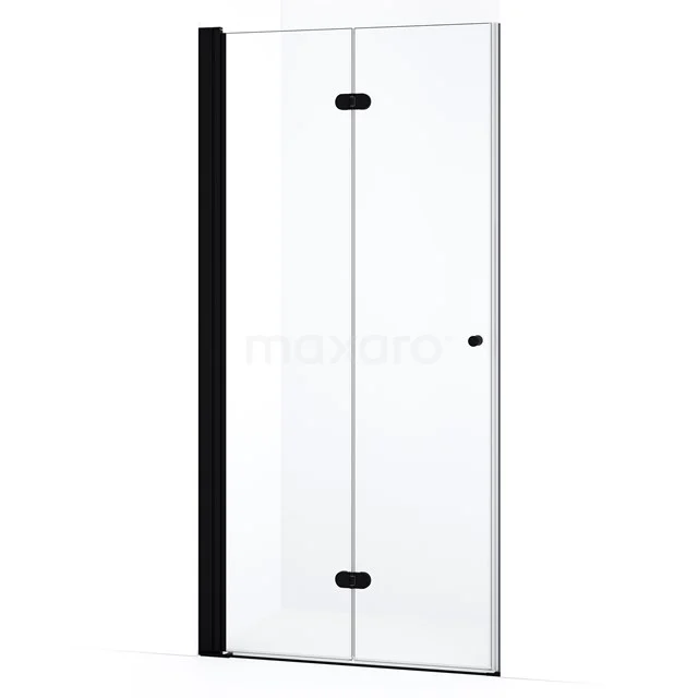 Diamond Shower door | 100 cm Matte black Folding door DDV101210MB