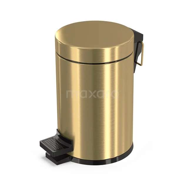 Pedaalemmer Radius Gold voor Badkamer en Toilet, 3 liter, Goud 200-5201GG