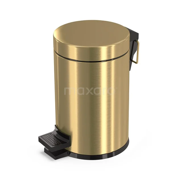Pedal bin Radius Gold for Bathroom and Toilet, 3 litres, Gold 200-5201GG