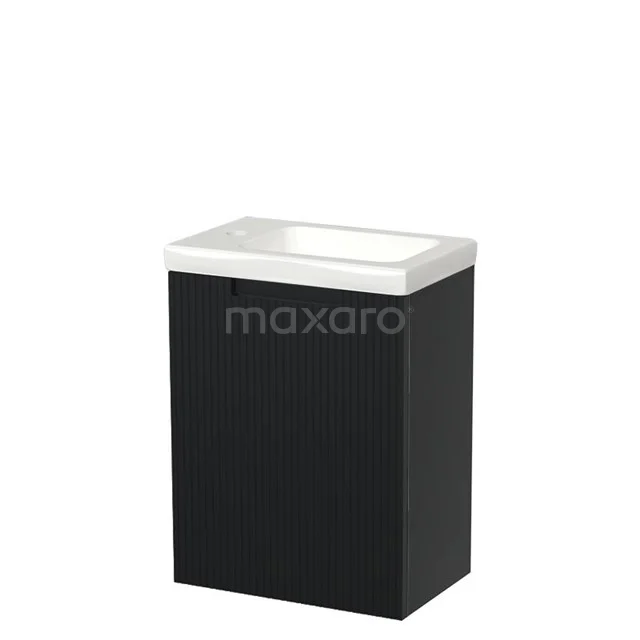 Modulo Pico Toilet unit with basin | 40 cm Matte black Line fronts Ceramic TMW10-00730