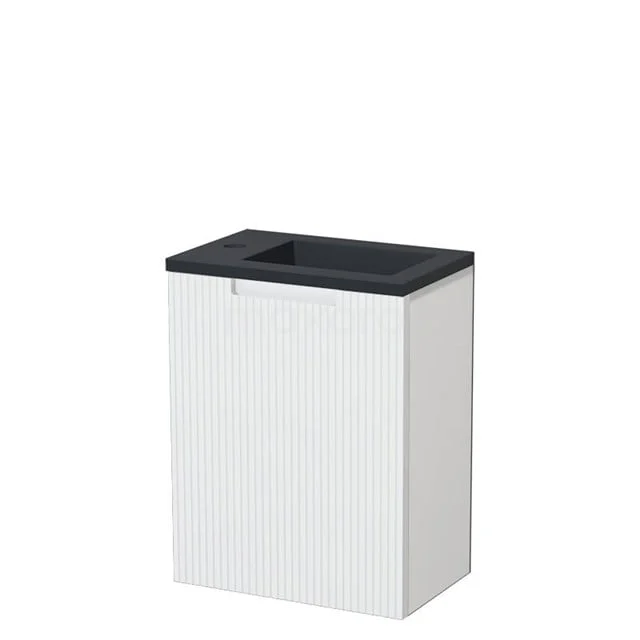 Modulo Pico Toiletmeubel met wastafel | 40 cm Mat wit Lijn front Quartz TMW10-00740