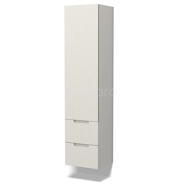 Lungo Badschränke | 170 cm Matt Weiß Linie front 3 Fächer + 2 Schubladen BKK10-00070