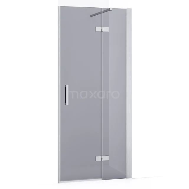 Diamond Shower door | 80 cm Chrome Smoke glass Pivot door DDB22351131C