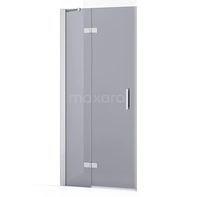 Diamond Shower door | 80 cm Chrome Smoke glass Pivot door DDB21351231C