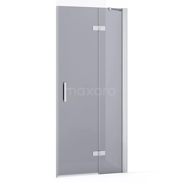Diamond Shower door | 80 cm Chrome Smoke glass Pivot door DDB22351231C