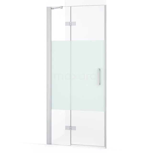 Diamond Douchedeur | 80 cm Chroom Helder met matte strook Draaideur DDB21351233C