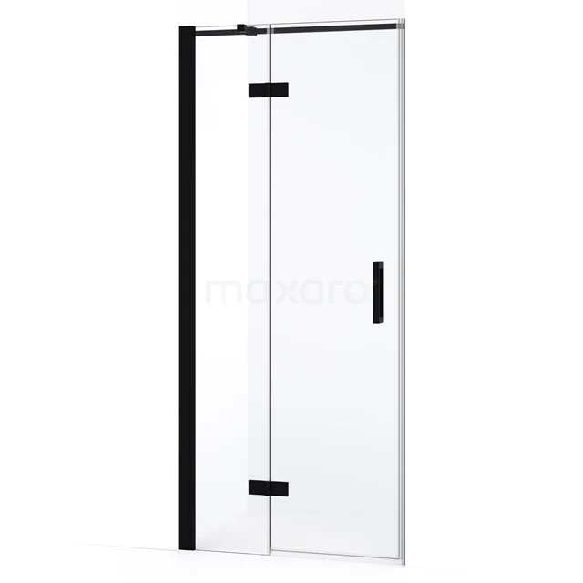 Diamond Duschtür | 80 cm Matt Schwarz Klarglas Drehtür DDB21351330MB