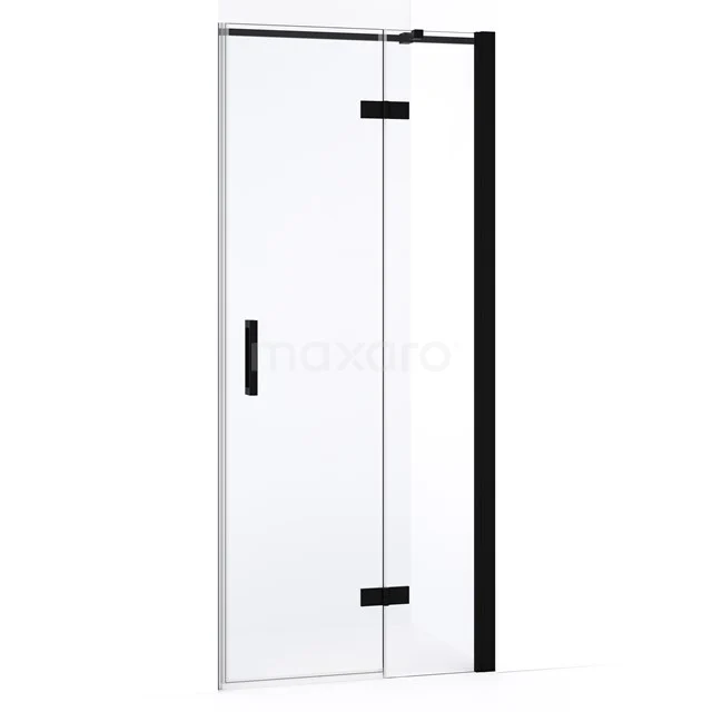 Diamond Shower door | 80 cm Matte black Clear glass Pivot door DDB22351330MB