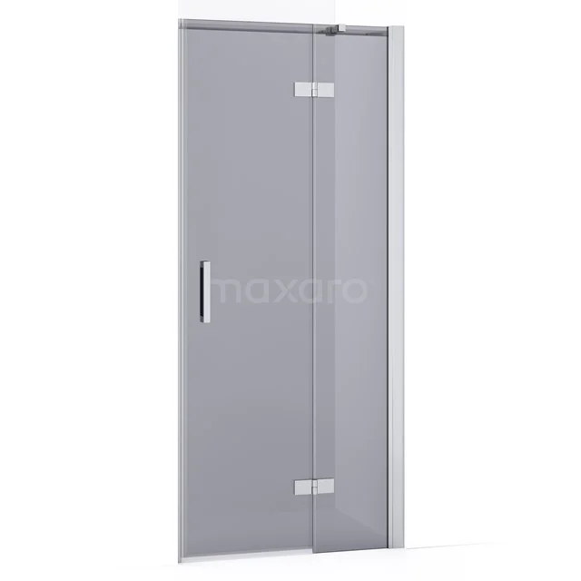 Diamond Shower door | 80 cm Chrome Smoke glass Pivot door DDB22351331C