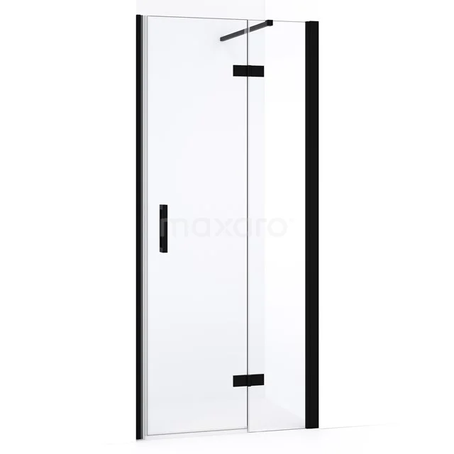 Diamond Shower door | 80 cm Matte black Clear glass Pivot door DDB22352130MB