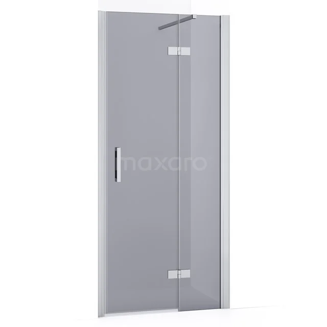 Diamond Shower door | 80 cm Chrome Smoke glass Pivot door DDB22352131C