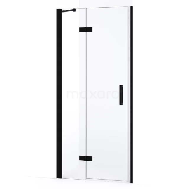 Diamond Shower door | 80 cm Matte black Clear glass Pivot door DDB21352230MB