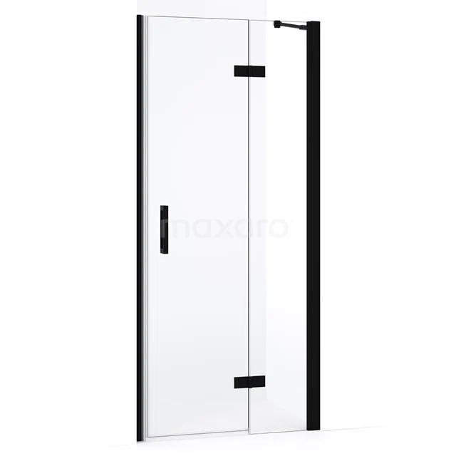 Diamond Shower door | 80 cm Matte black Clear glass Pivot door DDB22352230MB