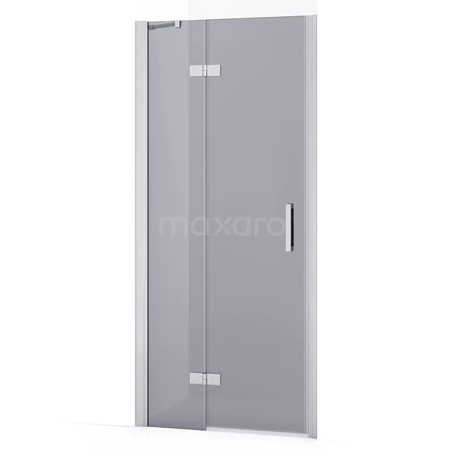 Diamond Shower door | 80 cm Chrome Smoke glass Pivot door DDB21352231C