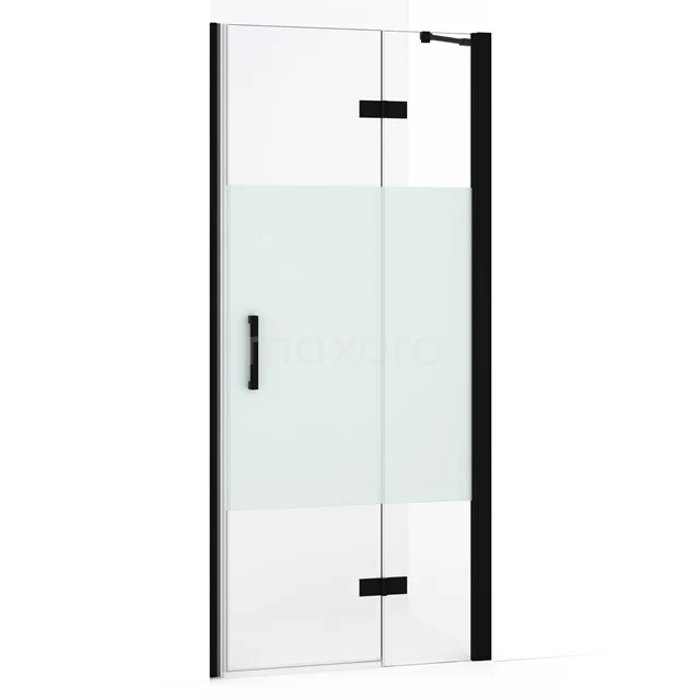 Diamond Duschtür | 80 cm Matt Schwarz Klar mit matter Streifen Drehtür DDB22352233MB Diamond Duschtür | 80 cm Matt Schwarz Klar mit matter Streifen Drehtür DDB22352233MB