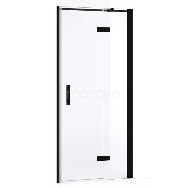 Diamond Duschtür | 80 cm Matt Schwarz Klarglas Drehtür DDB22352330MB
