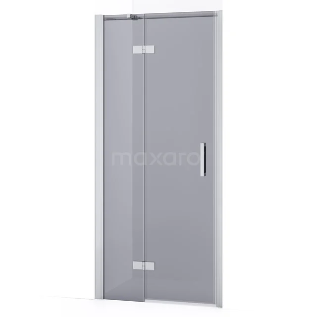 Diamond Shower door | 80 cm Chrome Smoke glass Pivot door DDB21352331C
