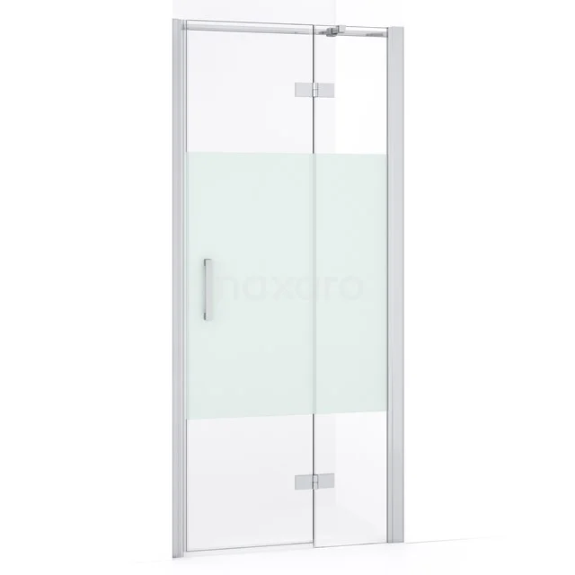 Diamond Douchedeur | 80 cm Chroom Helder met matte strook Draaideur DDB22352333C