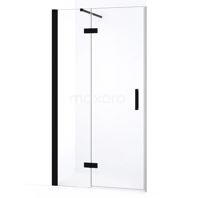 Diamond Shower door | 90 cm Matte black Clear glass Pivot door DDB21361130MB