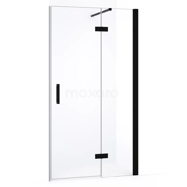 Diamond Duschtür | 90 cm Matt Schwarz Klarglas Drehtür DDB22361130MB