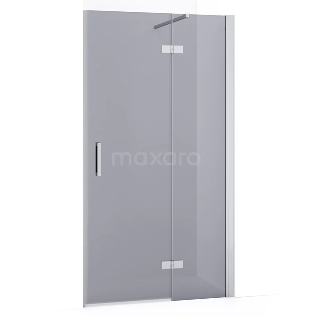 Diamond Shower door | 100 cm Chrome Smoke glass Pivot door DDB22461131C