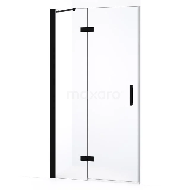 Diamond Shower door | 90 cm Matte black Clear glass Pivot door DDB21361230MB