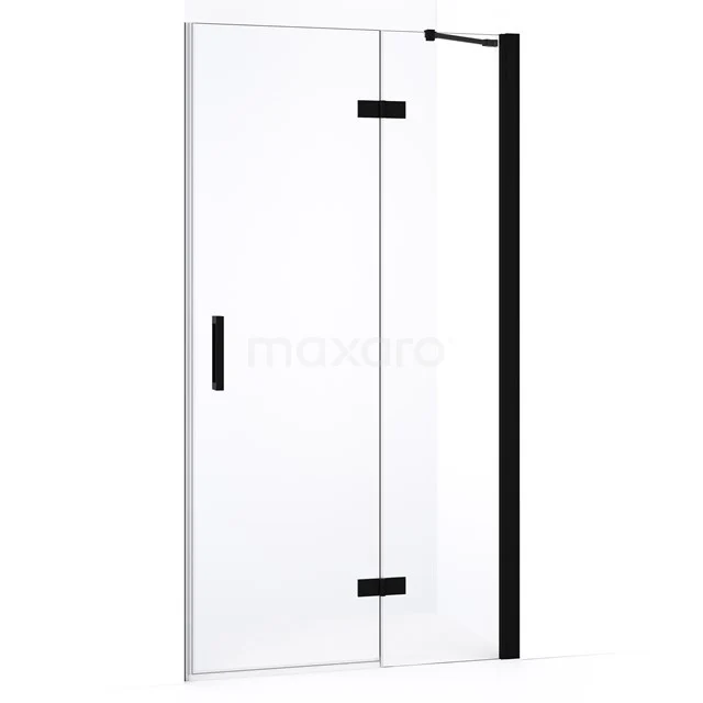 Diamond Douchedeur | 90 cm Mat zwart Helder glas Draaideur DDB22361230MB