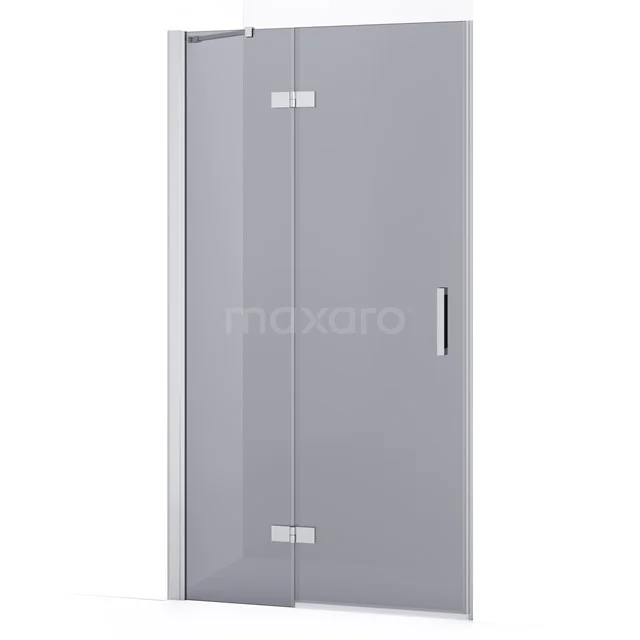 Diamond Shower door | 90 cm Chrome Smoke glass Pivot door DDB21361231C