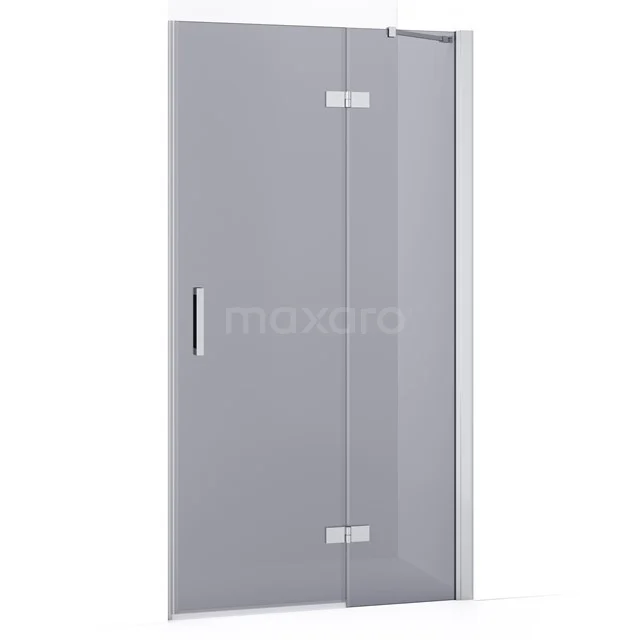 Diamond Shower door | 100 cm Chrome Smoke glass Pivot door DDB22461231C
