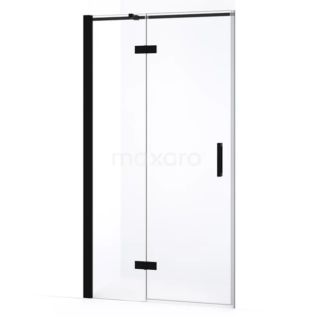 Diamond Douchedeur | 90 cm Mat zwart Helder glas Draaideur DDB21361330MB