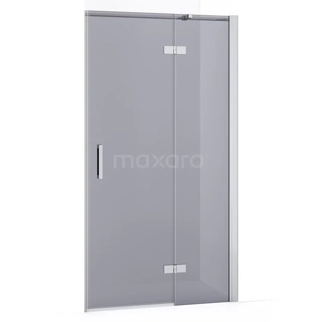 Diamond Shower door | 100 cm Chrome Smoke glass Pivot door DDB22461331C