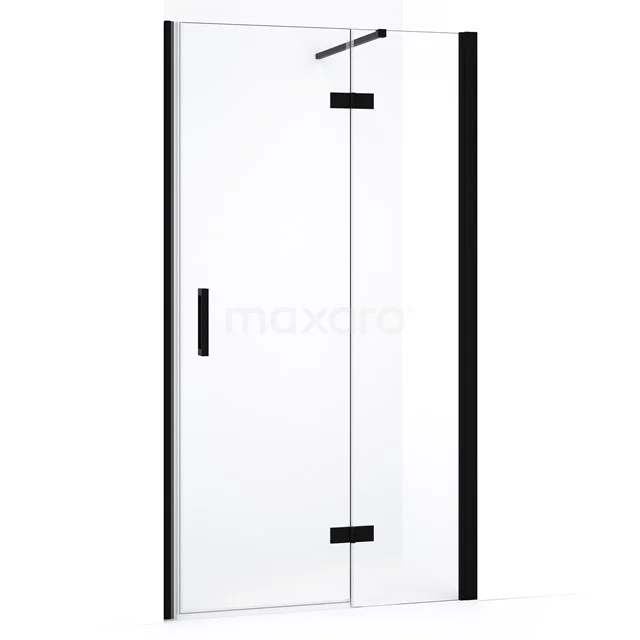Diamond Duschtür | 90 cm Matt Schwarz Klarglas Drehtür DDB22362130MB
