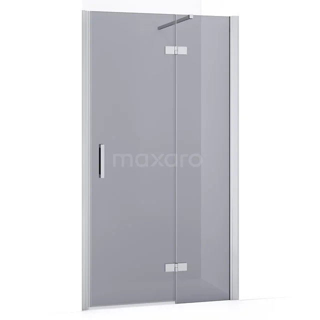 Diamond Shower door | 100 cm Chrome Smoke glass Pivot door DDB22462131C