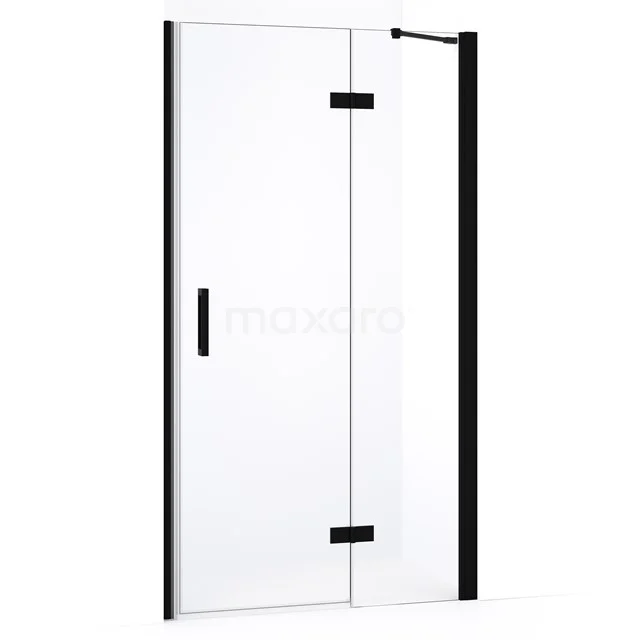Diamond Shower door | 90 cm Matte black Clear glass Pivot door DDB22362230MB