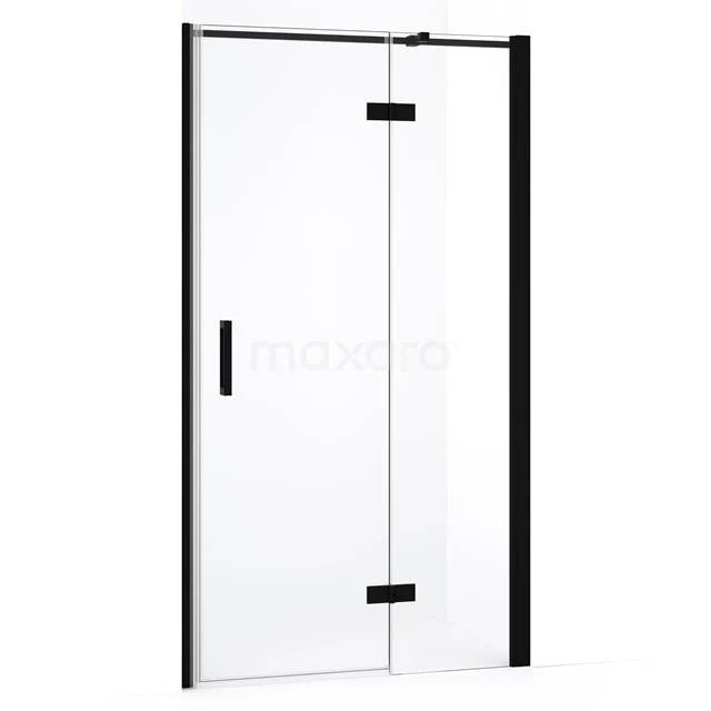 Diamond Duschtür | 100 cm Matt Schwarz Klarglas Drehtür DDB22462330MB