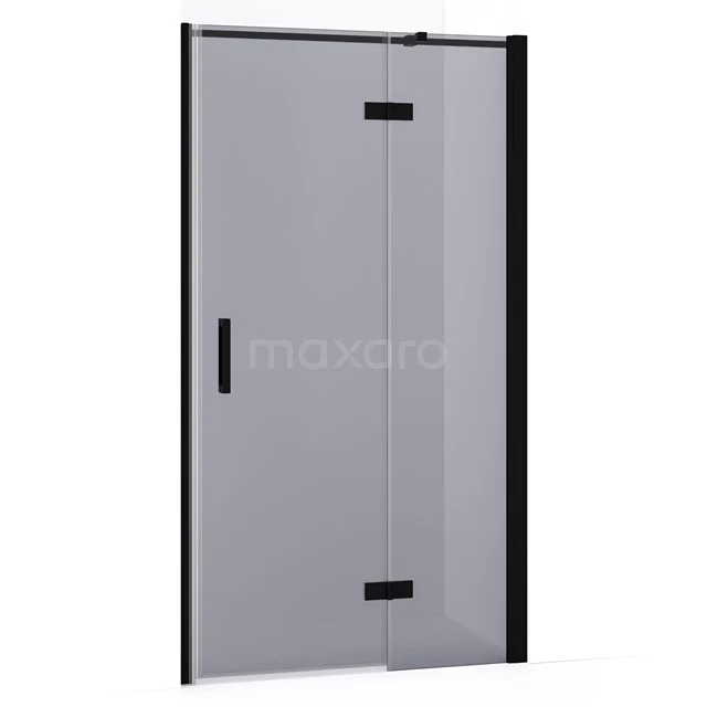 Diamond Shower door | 100 cm Matte black Smoke glass Pivot door DDB22462331MB