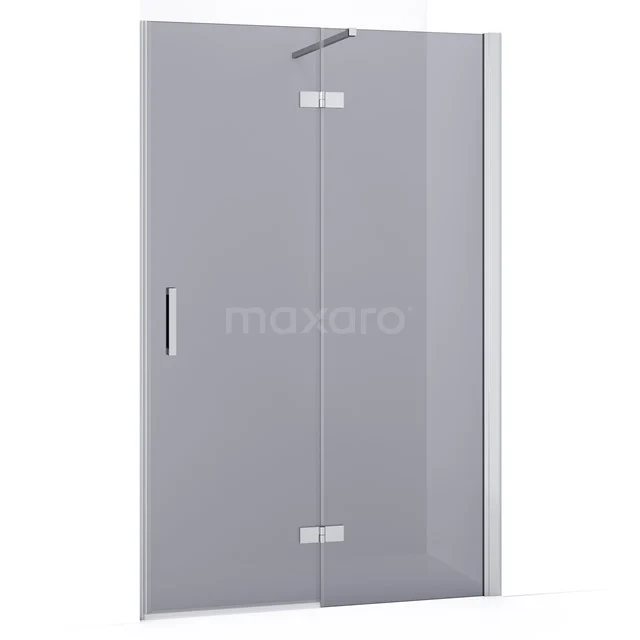 Diamond Shower door | 120 cm Chrome Smoke glass Pivot door DDB22661131C