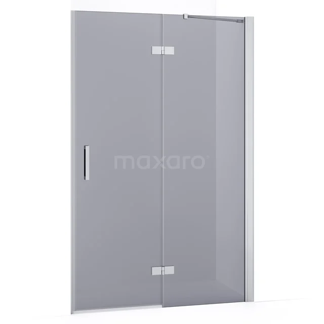 Diamond Shower door | 120 cm Chrome Smoke glass Pivot door DDB22661231C