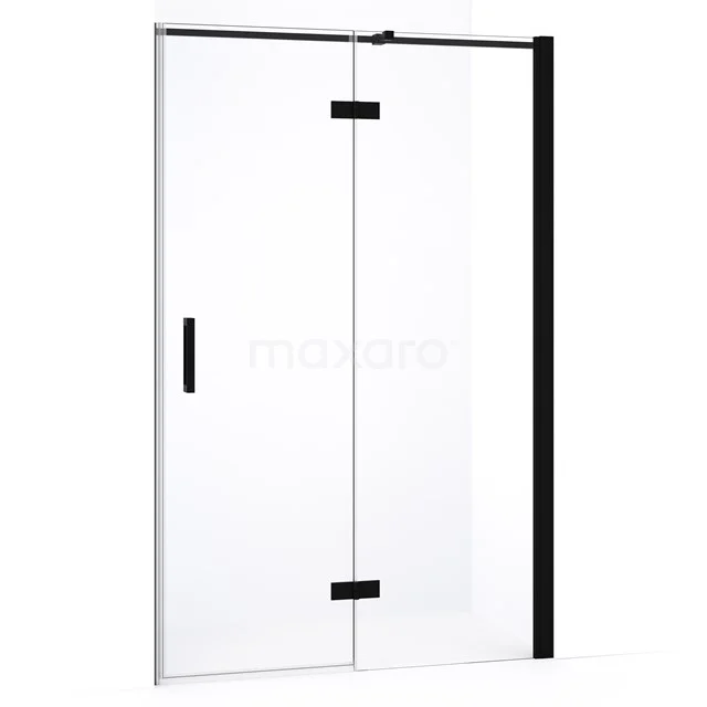 Diamond Shower door | 110 cm Matte black Clear glass Pivot door DDB22651330MB