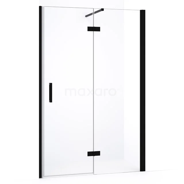 Diamond Shower door | 120 cm Matte black Clear glass Pivot door DDB22662130MB
